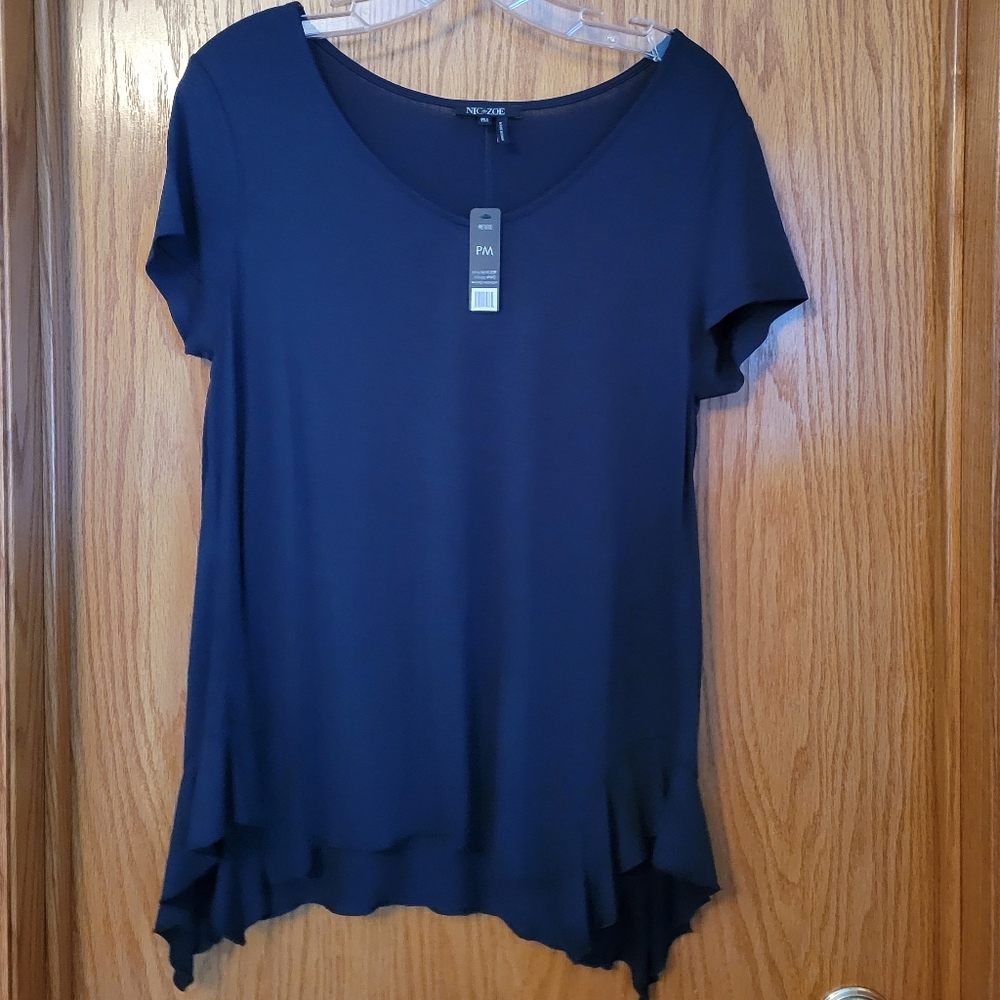 Nic & Zoe Boardwalk Ruffle Hem Top - Picture 11 of 12